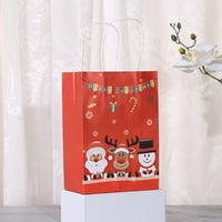 Hyda prijenosni kraft papir božićne torbe s ručkom velike kapacitete poklonske vreće za pakiranje za