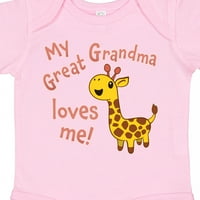 Inktastic moja velika baka voli - slatka Giraffe poklon baby boy ili baby girl bodysuit