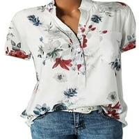 Julcc Plus veličina S-5XL ženska cvjetna tipka s kratkim rukavima majica bluza