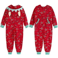 Božićne pidžame za porodično roditelj-dijete odjeće zimski pad romper crtić odgovarajućim kupama za spavanje padžama setovi