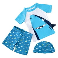 Slatki kupaći kostimi za tinejdžerske dječake kratke hlače za šešire Rash Guardies Toddler Kids Crtani