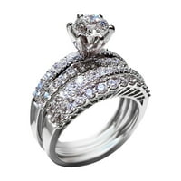 Heiheiup Rose Diamond -kle Ring Day Diamond Ring Rose Valentine's Diamond Ringcan prsten za slagane