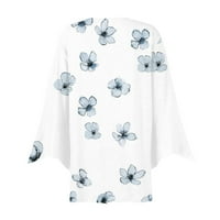 Yubatuo Womens Cardigan ženska bluza bluza Outerwear Dužina rukav Ležerni za odmor Basic Dugme Tops