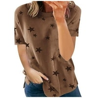 Thirts majice za žene kratki rukav vrhovi bluze Regularne fit t majice Pulover tees vrhovi apstraktne