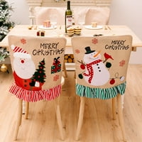Gerich božićni ukras kreativni santa claus stolica pokriva burlap prugasti poklopac stolice