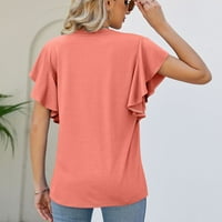 GAECUW THIRTS za žene vrhovi bluze s kratkim rukavima Torbeni fit pulover majice T-majice Čvrsti vrhovi