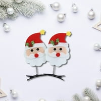 Fugseed Par za kosu za kosu Božićna tema Dizajn šećer za lice Metal Santa Claus Bobby Pin Nakit