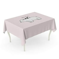 Big White Prility Polarni medvjeda Little Penguin Pink Dječji stolnjak za stol za stol za stol