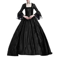 Ženska princeza kostim maxi haljina renesanse viktorijanski sudski na kopnu retro čipke up haljine