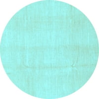 Ahgly Company u zatvorenom okruglom čvrstim svijetlim plavim modernim prostirkama područja, 7 'runda