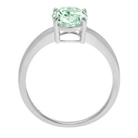 2.5ct sjajan ovalni rez VVS originalni sukob besplatan zeleni simulirani dijamant pravi čvrst 18k bijeli zlatni dizajner svadbeni godišnjica angažman za vjenčanje veličine vjenčanja veličine 10