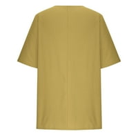 GAECUW posteljina za žene ljetne vrhove Bluze s kratkim rukavima The Regularne fit pulover majice Majice