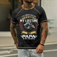 Košulje za muškarca stabilne odjeće mušku majicu Raglan retro kratkih rukava na okruglom vratu Pismo