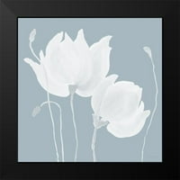Loreth, Lanie Crna Moderna uokvirena muzejska umjetnost Print pod nazivom - Bijeli cvjetni sway