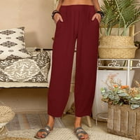 Ženske hlače Žene Ležerne prilike, labavi džepovi od labavih elastičnih struka Duge pantalone Dukserice