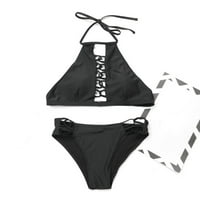 Ociviesr Ženski zavojni push-up bikini podstavljeni set kupaći kostimi BA kupanje odjeće kupaći kostimi