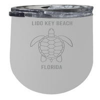 Lido ključ na plaži Florida oz bijeli lasersko izolirano vino od nehrđajućeg čelika