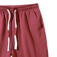 Muške pantalone hlače za čišćenje ljeta muške modne casual tie-boje čvrste labave svjetlosne psovke