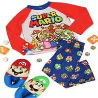 Super Mario Brothers Boys dugih rukava i hlače pidžama set K204611MA