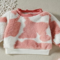 Jedno otvaranje mališane djevojke toplo mekane nejasno s dugim rukavima povučeve pulovere + crossbody