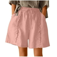 Žene ljetne modne ljetne kratke hlače u ležernim kratkim hlačama Trendy Solid Color Lounge Trendy za