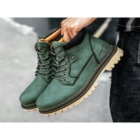 Tenmi Muškarci Udobne cipele Boot Hodanje čipke Kožne cipele Pješačke prozračne čizme zeleno 6