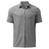 Sive muške polo majice muške casual košulje džepovi HEM kratki rukav isključite majicu košulje na ovratniku