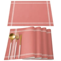 Čvrsta boja CORAL Crvena trkač za trkač za venčanje Dekor stol zastava Mat stol centra za uređenje dekoracija