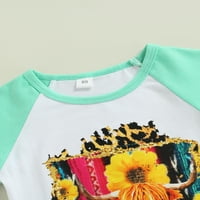 Kiapeise Toddler Baby Girl outfit cvjetni rame s ramenom TOP pulover + plaćene hlače od plaika pamučna