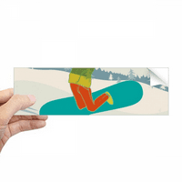Zimska sport Skijanje Skijalište Ilustracija Pravokutnik naljepnica zabojko za notebook prozor naljepnica