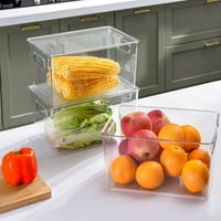Skladište hladnjaka Bo sa poklopcem, plastične hladnjače za odlaganje hladnjaka, kuhinje, ormariće-prozirna
