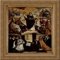 Apoteoza svetog Thoma Aquinas Gold Ornate Wood Framed Platnena umjetnost Francisco de Zurbaran