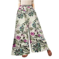 Teretne pantalone za žene casual hlače visokog struka ispisane ružičaste veličine 5xl