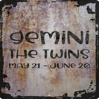 Blizanci The Twins Funky 21. maja - Juni Zodijak znak Astrologija Bež zidni dekor Smiješan poklon