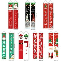 Ukrasi božićnih vrata Torch Banner sretan božićni znak sa snjegovićima i santa xmas visećim ukrasima