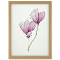 Jednostavan ružičasti cvjetni cvijet moderna akvarelna ilustracija akvalitet minimalističke umjetničke radove uokvirene zidne umjetnosti ispis A4