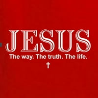 Divlji Bobby Isus put. Istina. Život inspirativni kršćanski muški grafički tee, crveni, 5x-veliki