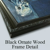Jacques-Raymond Brascassat Black Ornate Wood uokviren dvostruki matted muzejski umjetnički ispis pod