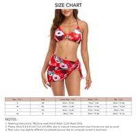 Halter Top Bikini donji setovi, kupaći kostim set cvjetni tiskani šarmantni stražnji krajevi za bazen