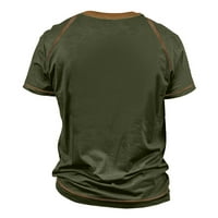 Muška stabilna odjeća Muška majica Raglan Retro kratkih rukava Okrugli vrat pisma tiskanje Green M