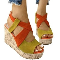 Cipele modne kopče platforme sandale sandale dame čvrste povremene za žene klinovi rimske ženske sandale