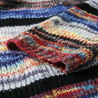 Ženski kočov džemper pamuk Pamuk otvoreni prednji dugi rukav preveliki prugasti pleteni kardigani