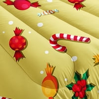 Hosima tri božićna tema ispisana komfornica finog vlakana mekana udobna posteljina serija, ciy45-full