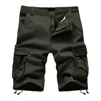 Amlbb Muški kratke hlače Muške plus veličine Tegotine Multi-džepovi opuštene ljetne plažne kratke hlače
