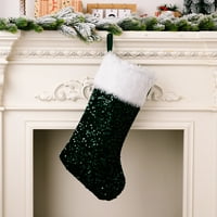 Sequin Božićna čarapa za božićno drvce Viseći privjesci 19in ukrasi ukrasa