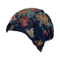 Šeširi za ženskom turban cvjetnim muslimanskim mislimanskim čišćenjem dame šeširi mornarice jedna veličina
