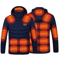 Štednja zagrijana jakna za muškarce, zimska topla mekana školjka električna odjeća s razinama grijanja i grijanjem, grijaći kaput topliji kaput, baterija nije uključena