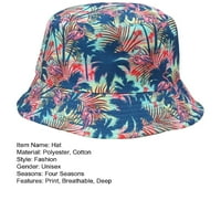 Ljetni ribolovski šešir cvjetni print duboki dvostruko obostrani vintage unise za sunčanje prijenosne