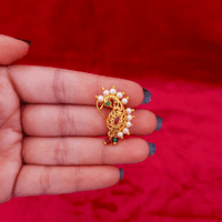 Kaash Carines Zlatni užitak za nos, indijski prsten za nos, tradicionalni, klasični stil za žene