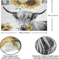 Nosbei kravlje zidne tapize krave i suncokretci tapiserija zid viseće zapadno državne tapiserije za
